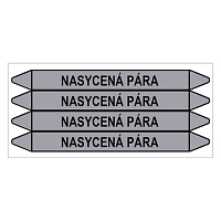 Značení potrubí, nasycená pára,4 ks, 250 × 26 mm